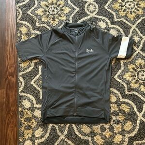 Men’s gray Rapha cycling jersey